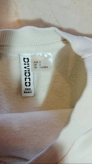 Sudadera H&M Blanca Talla S