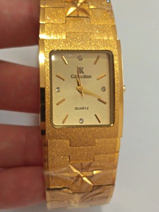 Orologio da polso Collection placcato oro 22k