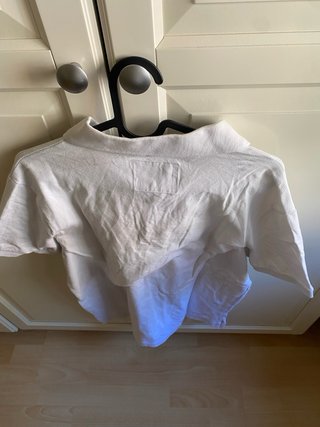 Polo Hollister Blanco Stretch Talla L