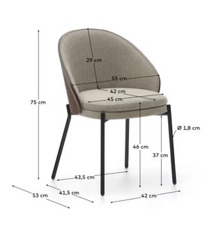 Set di 2 sedie Eamy kave home  in ciniglia e legno
