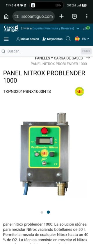 Panel Nitrox Problender 1000