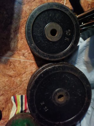 2 Disco de pesas 15 kg.sirve para barra salter