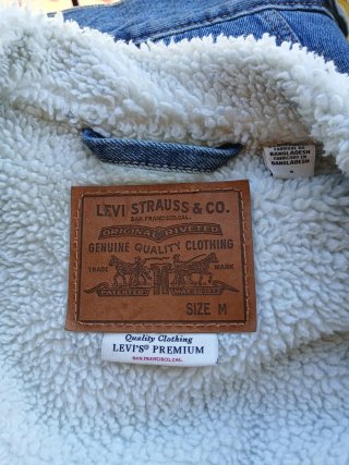 giacca Levi's Sherpa Trucker TypeIII denim blu tgM