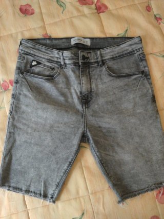 Bermuda Vaquera Gris Pull&Bear