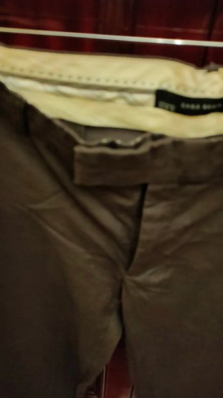 Pantalón de vestir ZARA BASIC verde oliva
