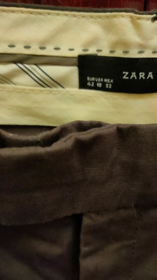 Pantalón de vestir ZARA BASIC verde oliva