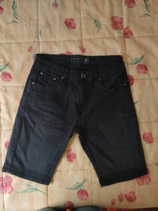 Bermuda Vaquera Negra Talla M