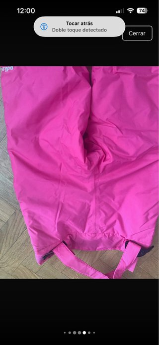 Pantalón de esquí niña rosa con tirantes