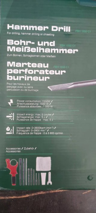 Martillo Demoledor Parkside PBH 1550 C1