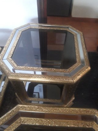 Conjunto salón mesas y estanteria