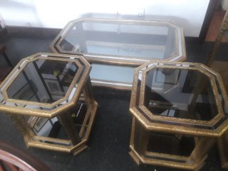Conjunto salón mesas y estanteria