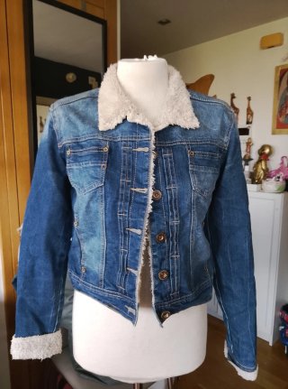 Chaqueta Vaquera con Borreguito Talla S