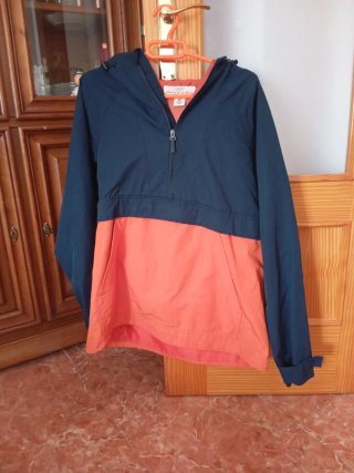 Cortavientos Laga Azul y Naranja Talla M