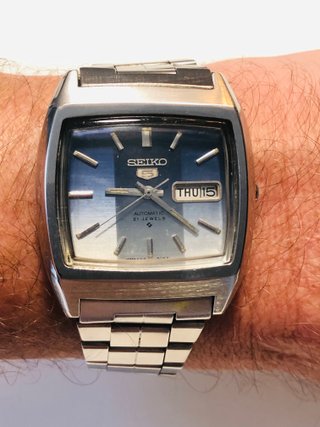 Reloj Seiko 5 TV Screen Azul 1977 6319