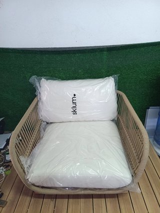 Sklum Sillón de jardín en madera acacia y cuerda