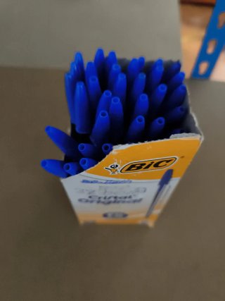 Lote de bolis bic azul