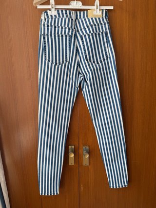 Pantalón Vaquero Pitillo a Rayas