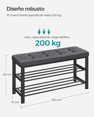 Banco Zapatero SONGMICS LBS579B01 3 Niveles