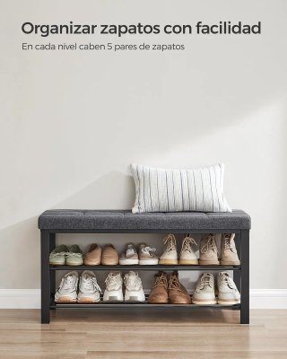 Banco Zapatero SONGMICS LBS579B01 3 Niveles