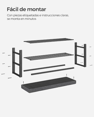 Banco Zapatero SONGMICS LBS579B01 3 Niveles