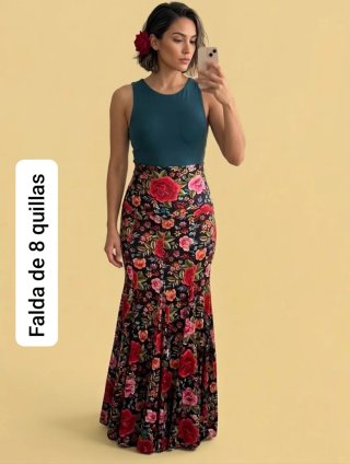 Falda Flamenca de 8 Quillas
