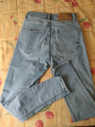 Pantalón Vaquero Slim Zara Azul
