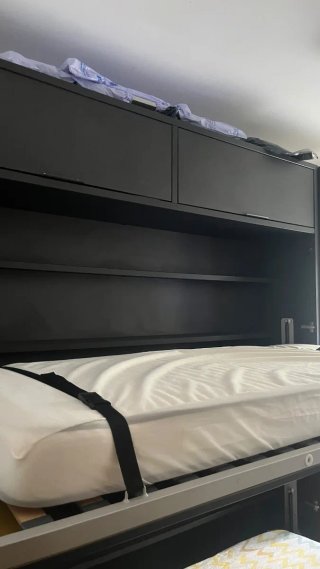 Litera plegable con armario y estantería
