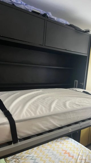 Litera plegable con armario y estantería