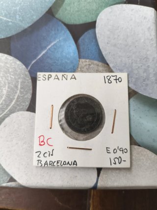 Moneda 2 Céntimos Gobierno Provisional 1870