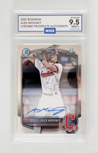 Alex Mooney 2025 Bowman Chrome Auto NICE 9.5