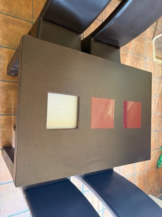 Mesa de Salón Wengué con 4 Sillas