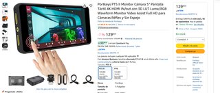 PortKeys PT5 II Monitor Cámara 5 Táctil