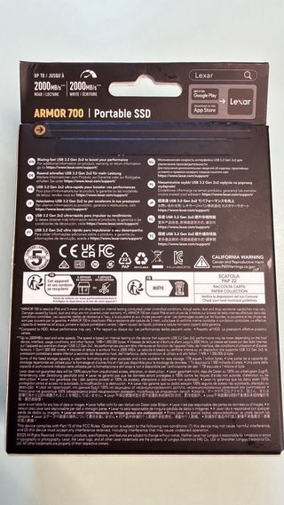 SSD Portátil Lexar ARMOR 700 8TB