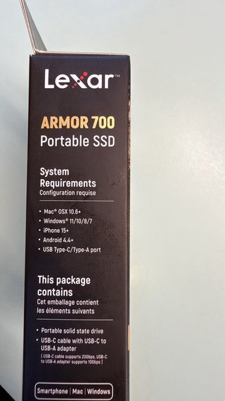 SSD Portátil Lexar ARMOR 700 8TB