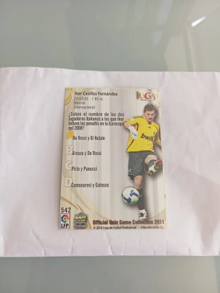 Cromo Iker Casillas Top 2011