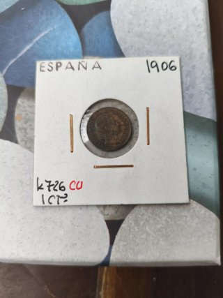 Moneda 1 Céntimo Alfonso XIII 1906
