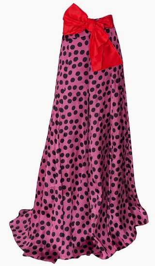 Falda Carolina Herrera Seda Lunares