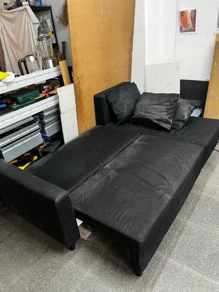 Sofá Cama Chaise Longue Negro