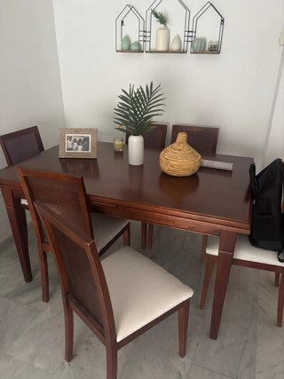 Sofá, mesa y 6 sillas de salón