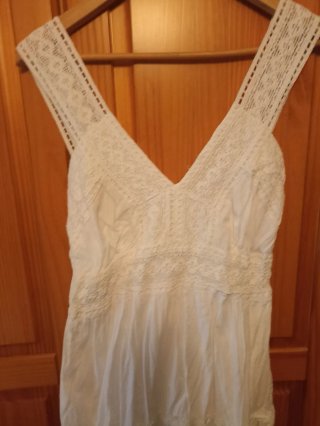 Vestido Blanco de Algodón Talla M