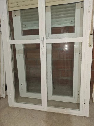 Balconera aluminio 120x236 cristal