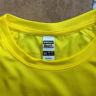 Camiseta técnica amarilla Roly Sport, talla L