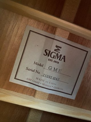Guitarra electroacústica Sigma GME