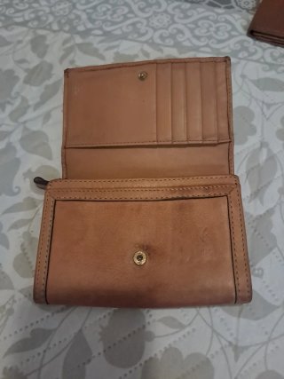 Cartera Coach Marrón y Dorada