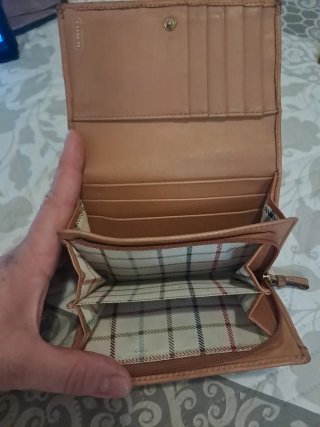 Cartera Coach Marrón y Dorada