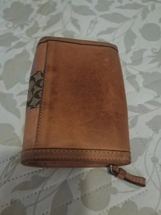 Cartera Coach Marrón y Dorada