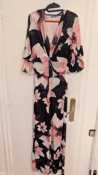 Mono Largo Floral Waipai Negro