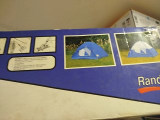 Tienda de campaña azul