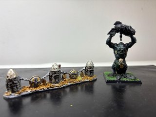 Troll y muro miniaturas warhammer