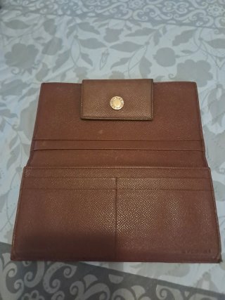 Cartera Bvlgari Marrón y Dorada